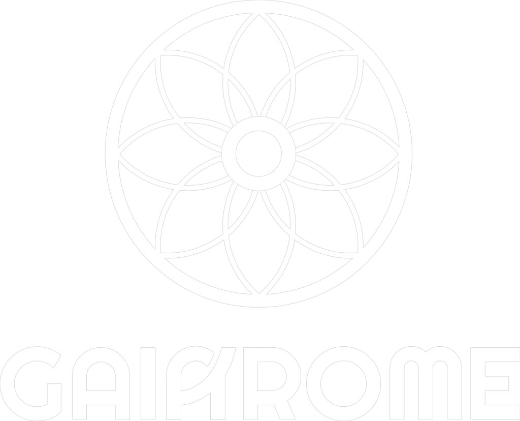 Logo Gaiarome blanc et centré